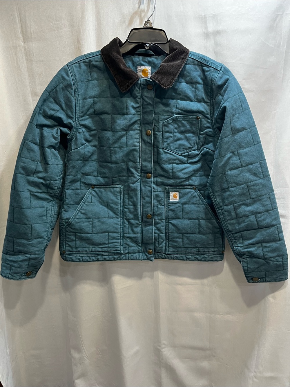 Rare Women’s Teal Carhartt Newhope Sandstone Quilted Jacket 101405 Size Small